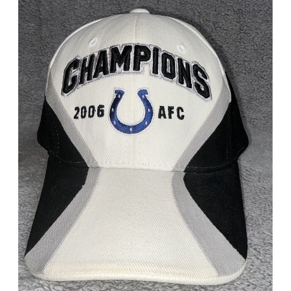 Indianapolis Colts 2006 AFC Champions Adult Cap Hat OSFM NFL‎ White